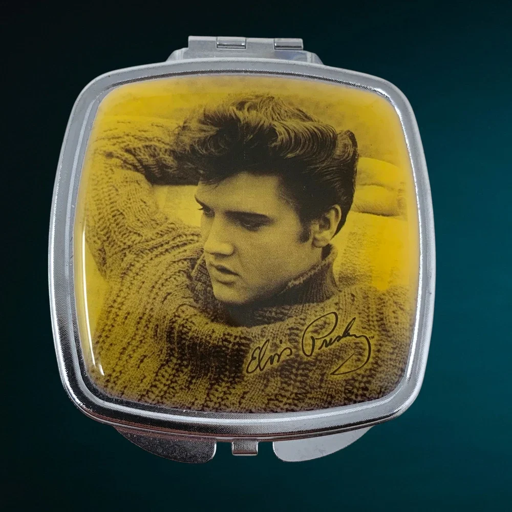Elvis Presley Signature Products Double Mirror Compact Yellow Portrait EPE